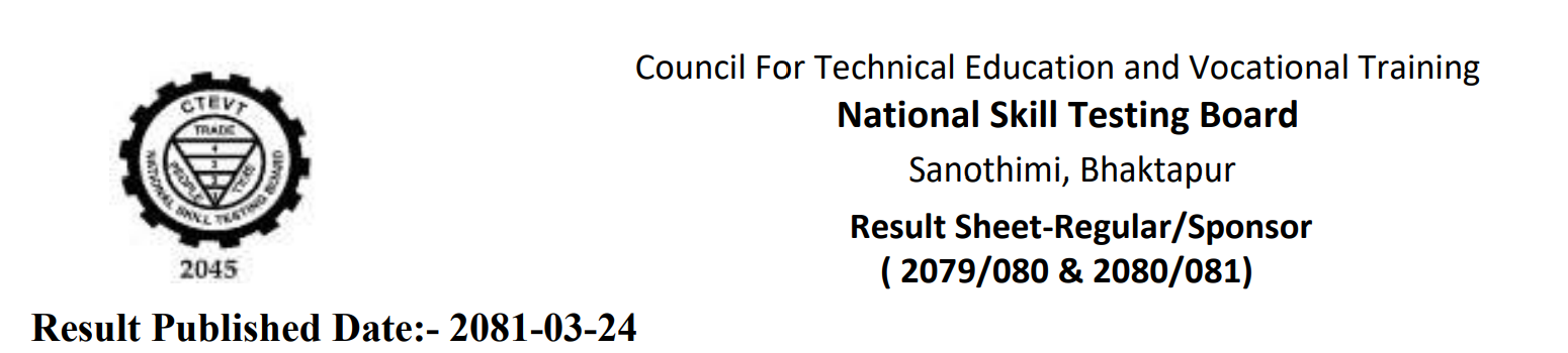 NSTB Result 2081 03 24